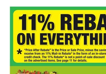 Ad 11% Rebate* Sale September 18 - 29, 2024